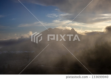 Mountains in a foggy day, Tenerife, Spain Mountains in a foggy day, Tenerife, Spain 133699940