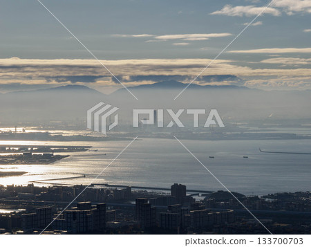 從神戶六甲山吹雪巖上可以欣賞到壯麗的景色 133700703