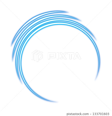 Blue circle swirl frame on transparent background Blue circle swirl frame on transparent background 133701603