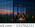 A Japanese couple enjoying Christmas dinner at a restaurant with a night view A Japanese couple enjoying Christmas dinner at a restaurant with a night view 133702231