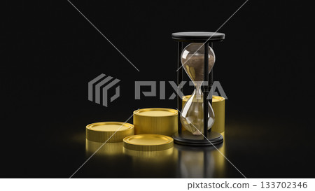 Financial Time Value Wealth Growth Concept 3d rendering. Financial Time Value Wealth Growth Concept 3d rendering. 133702346