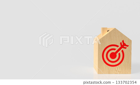 Real Estate Target Goal Investment Concept 3d render. Real Estate Target Goal Investment Concept 3d render. 133702354