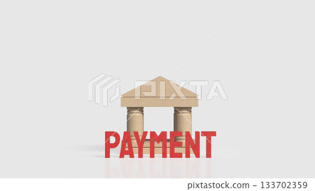 Banking Payment Financial Service Concept 3d render. 133702359
