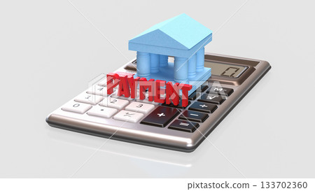 Financial Payment Calculation Banking Concept 3d render. Financial Payment Calculation Banking Concept 3d render. 133702360