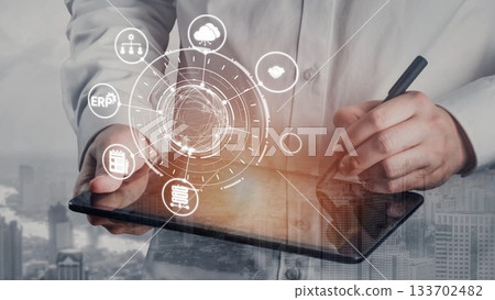 ERP enterprise resource planning system Funnel 133702482