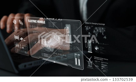 Electric Vehicle Technical Blueprint and Smart Power Monitoring Marrow 133702539