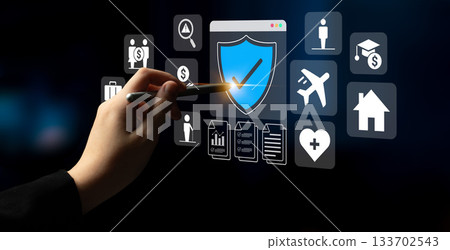 Insurance service digital interface concept Parse Insurance service digital interface concept Parse 133702543
