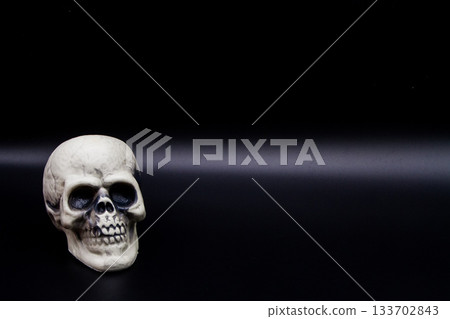 黑色背景骷髏頭擺飾 黑色背景骷髏頭擺飾 133702843
