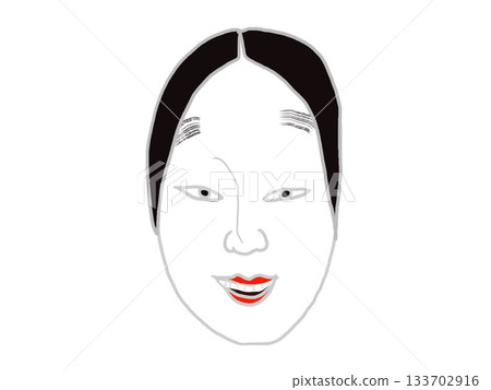 能劇面具插圖 133702916