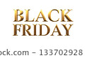 BLACK FRIDAY 3D logo in gold Roman font with transparent background (PNG) 133702928