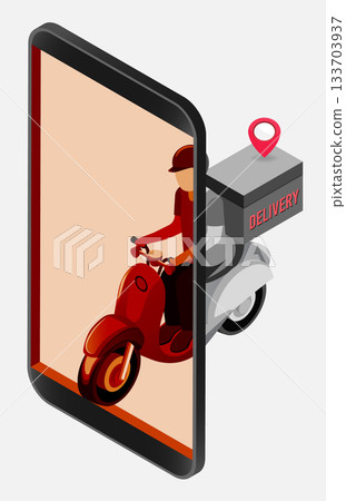 Mobile Delivery Service App Concept Mobile Delivery Service App Concept 133703937