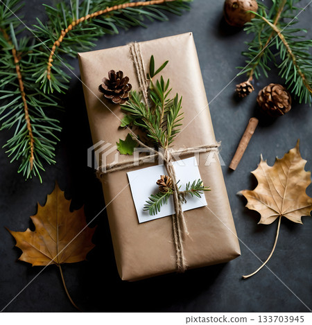 The gift box for Christmas and new year  133703945