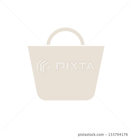 包，手提包，袋子，米色，圖標，簡約，白色背景，向量 png 133704176