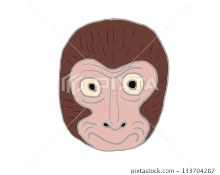 狂言猴面具插圖 133704287