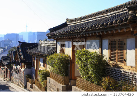 Bukchon hanok village in Seoul. Korea. Bukchon hanok village in Seoul. Korea. 133704420