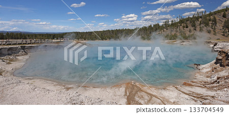 Excelsior Geyser Crater in Yellowstone National Park, USA Excelsior Geyser Crater in Yellowstone National Park, USA 133704549