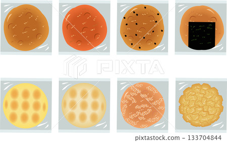 Bag of rice crackers set Bag of rice crackers set 133704844