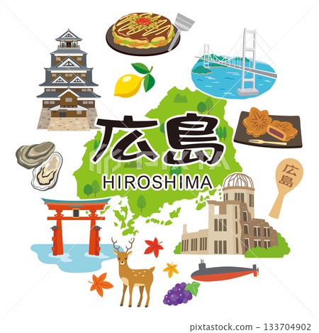 廣島縣旅遊圖片圖標 廣島縣旅遊圖片圖標 133704902