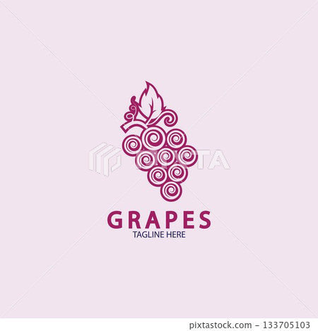 Grapes vector icon illustration design Grapes vector icon illustration design 133705103