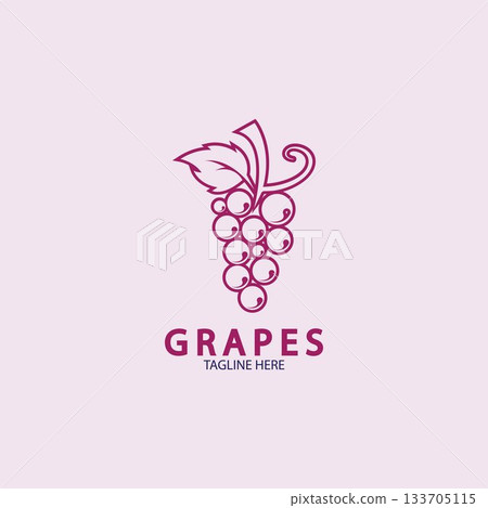 Grapes vector icon illustration design Grapes vector icon illustration design 133705115