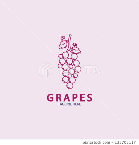Grapes vector icon illustration design Grapes vector icon illustration design 133705117