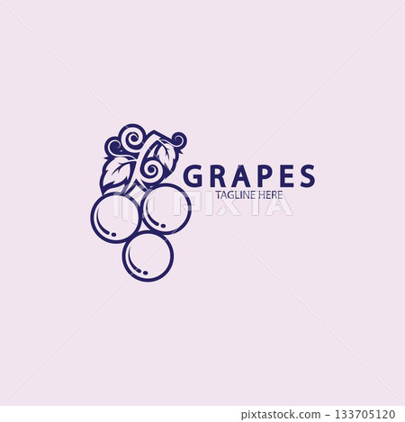 Grapes vector icon illustration design 133705120