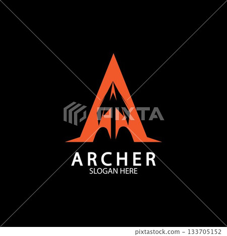Abstract letter A and Arrow head logo design vector illustration Abstract letter A and Arrow head logo design vector illustration 133705152