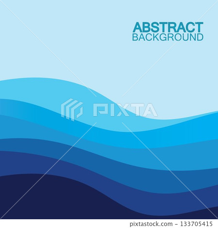 Blue wave vector abstract background flat design stock illustration Blue wave vector abstract background flat design stock illustration 133705415