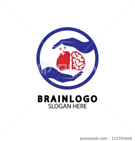 Brain logo designs concept vector, Health Brain Pulse logo, Brain care  logo template vector 133705608