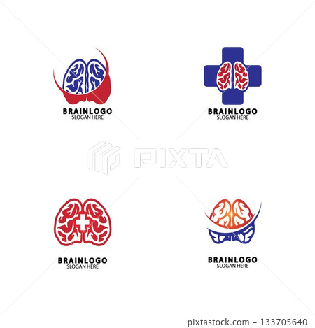 Brain logo designs concept vector, Health Brain Pulse logo, Brain care  logo template vector 133705640