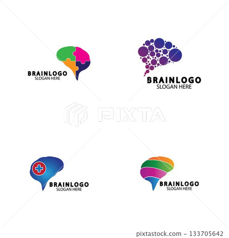 Brain logo designs concept vector, Health Brain Pulse logo, Brain care  logo template vector 133705642