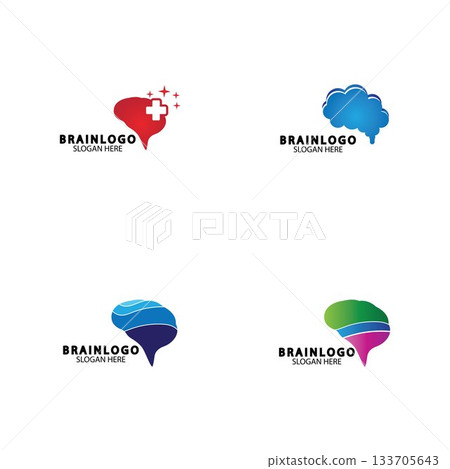 Brain logo designs concept vector, Health Brain Pulse logo, Brain care  logo template vector 133705643