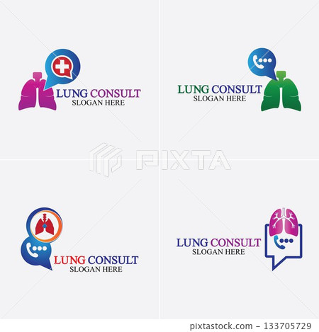 Lungs Consult Logo designs vector, Lungs Forum logo template, Lungs Care icon. Lungs Consult Logo designs vector, Lungs Forum logo template, Lungs Care icon. 133705729