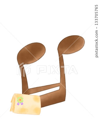 Musical note with a gift 133705765