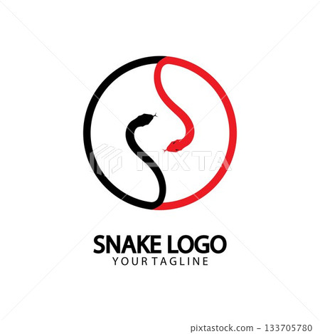 Snake logo template design. Vector illustration. Snake logo template design. Vector illustration. 133705780