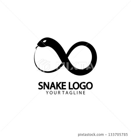 Snake logo template design. Vector illustration. 133705785