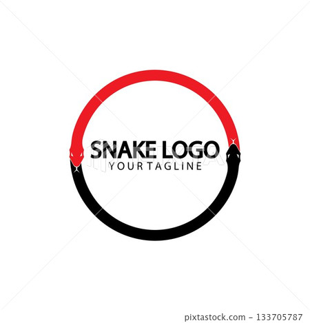 Snake logo template design. Vector illustration. Snake logo template design. Vector illustration. 133705787