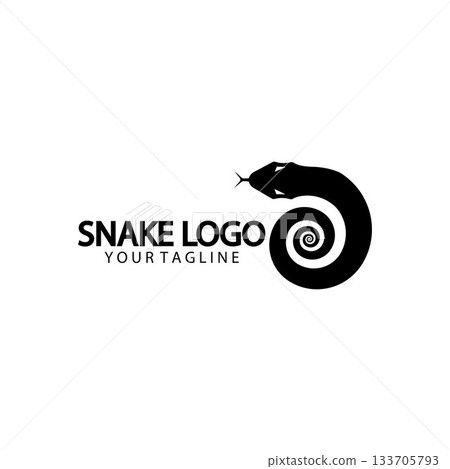 Snake logo template design. Vector illustration. Snake logo template design. Vector illustration. 133705793