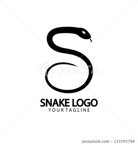 Snake logo template design. Vector illustration. Snake logo template design. Vector illustration. 133705794