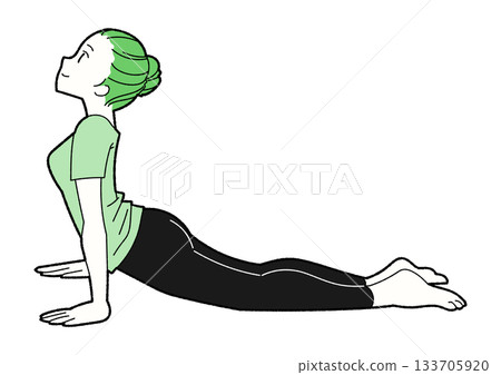 Up Dog Yoga 女士綠色T卹 133705920