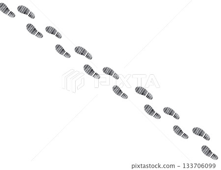 Diagonal footprints illustration Diagonal footprints illustration 133706099