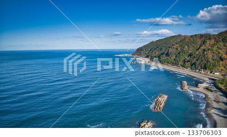 日本富山縣旭町笹川地區週邊景色 日本富山縣旭町笹川地區週邊景色 133706303