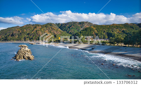 Scenery around the Sasagawa district of Asahi Town, Toyama Prefecture, Japan Scenery around the Sasagawa district of Asahi Town, Toyama Prefecture, Japan 133706312