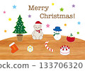 Cute Christmas illustration material 133706320