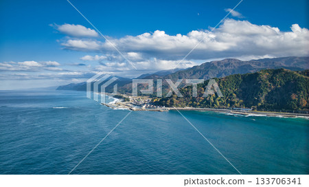 Scenery around the Sasagawa district of Asahi Town, Toyama Prefecture, Japan Scenery around the Sasagawa district of Asahi Town, Toyama Prefecture, Japan 133706341