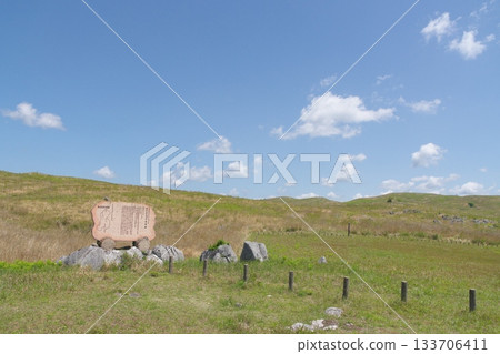 Akiyoshidai with dead grass in the spring of 2025 133706411