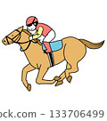 Illustration of a horse racing player Illustration of a horse racing player 133706499