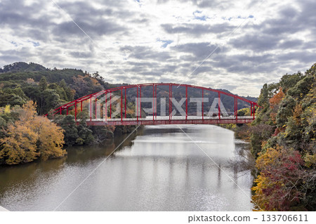 Railway bridge at Lake Kameyama 133706611