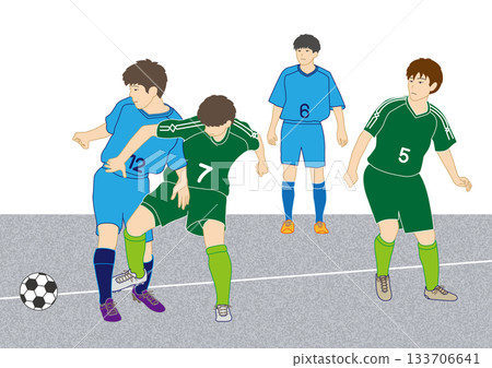 勢均力敵的足球比賽 133706641