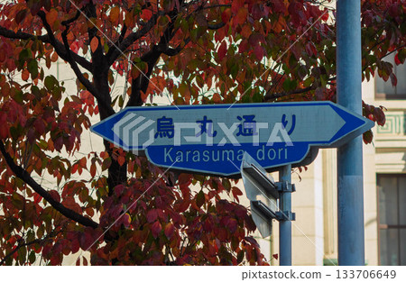 京都烏丸街的指南標誌 133706649